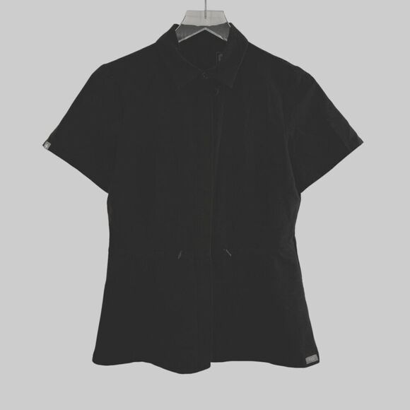Figs Malindi Top Black Technical Collection Tailored XS Pockets Collared - Picture 1 of 10